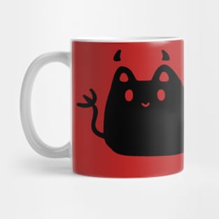 Cute black Devil and white Angel cats Mug